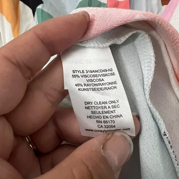 Anthro Corey Lynn Calter Soho Geometric Print Midi Ruffle Shirt Dress Size XS - Picture 8 of 9